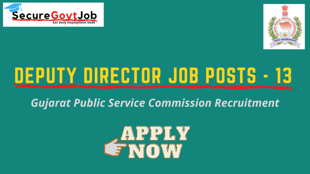 Deputy Director Jobs in Gandhinagar